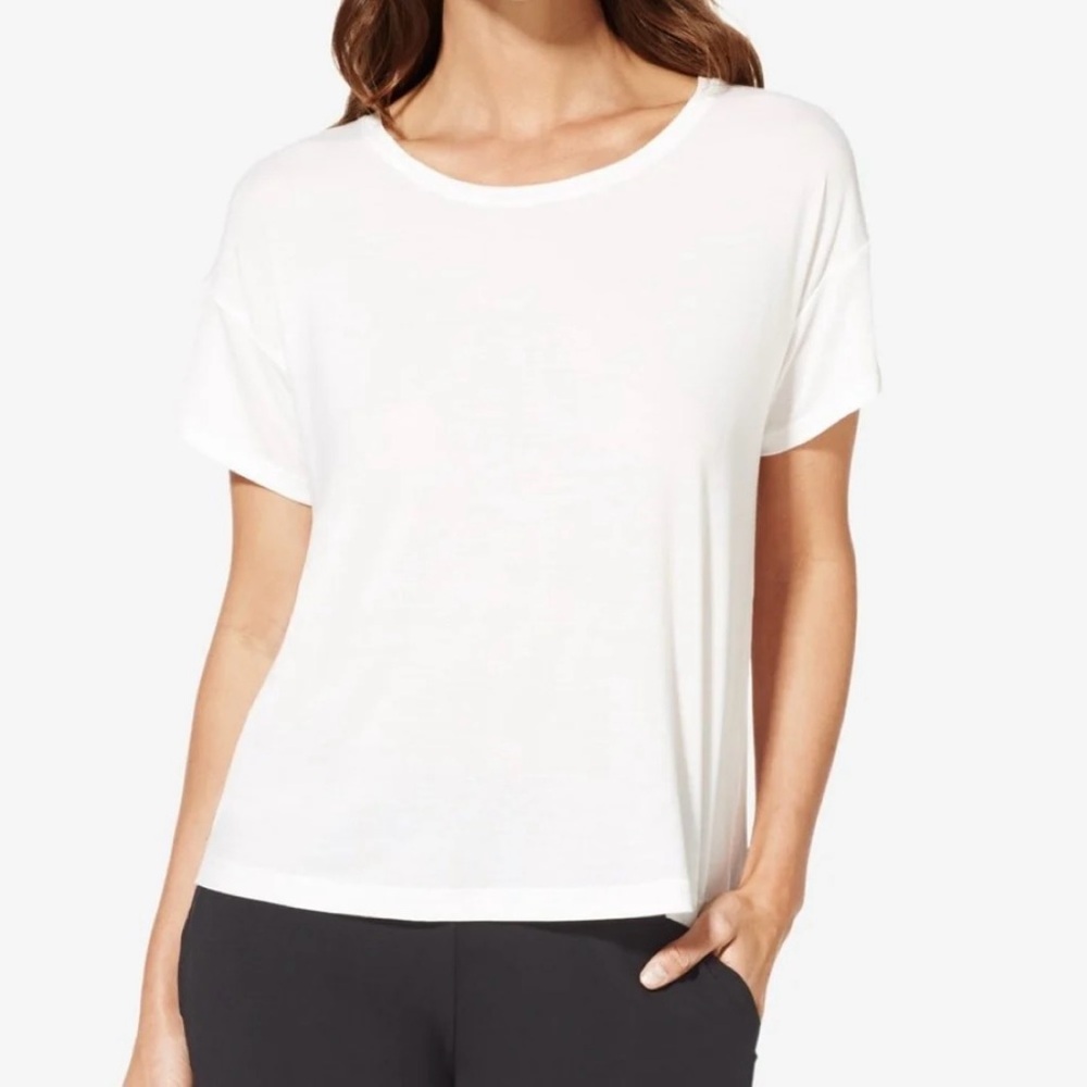 NWT Tommy John Second Skin Fabric White Short Sleeve Sleep Tee Sz M